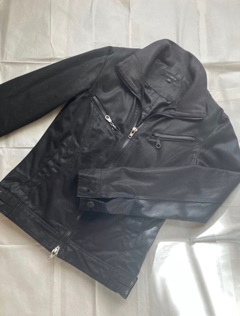 46(Lサイズ)CIVARIZE（シヴァーライズ）黒ライダースジャケット　レア