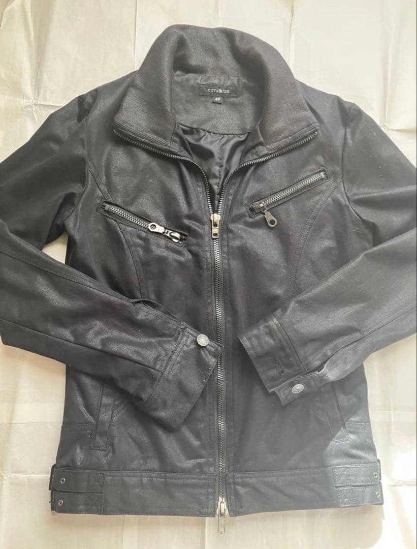 46(Lサイズ)CIVARIZE（シヴァーライズ）黒ライダースジャケット　レア