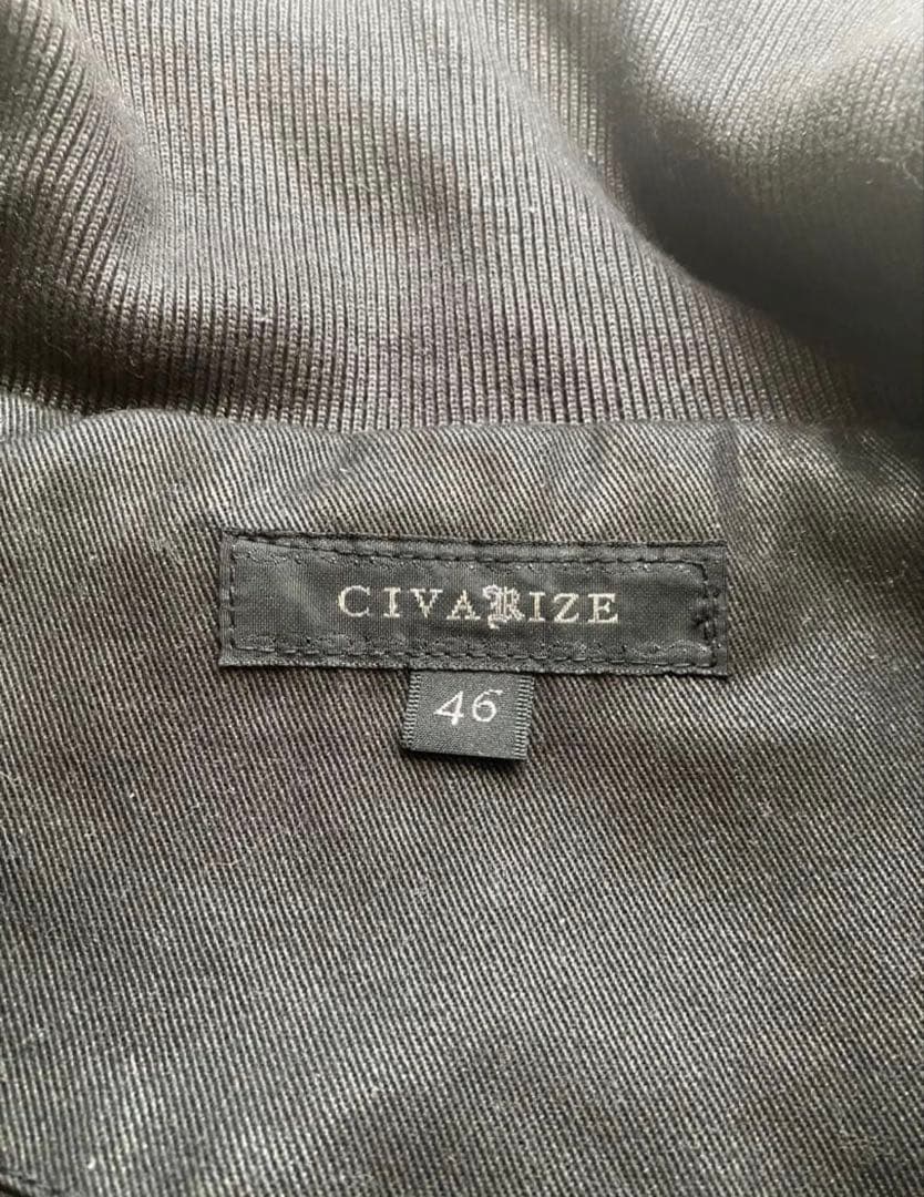 46(Lサイズ)CIVARIZE（シヴァーライズ）黒ライダースジャケット　レア