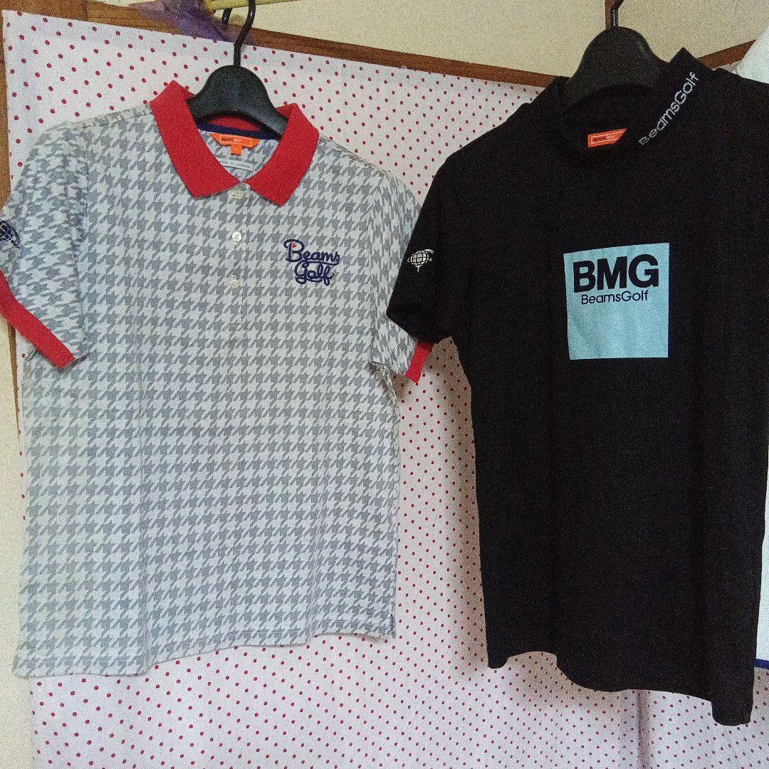 ☆BeamsGolfポロシャツ2点白М赤L★モックネックS★星柄キルトスカートМ