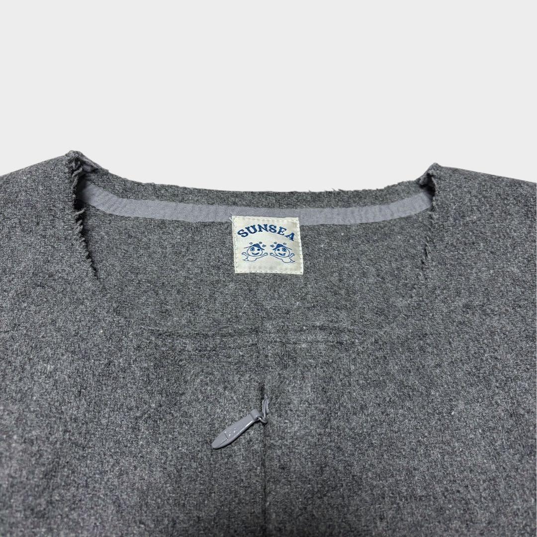 美品 SUNSEA メルトンレザージャケット 往年の名作 L