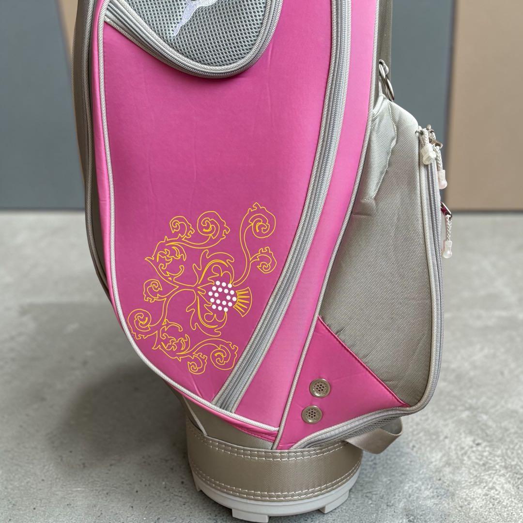 新品タグ付き‼️レディースPUMA ピンク シルバー キャディバッグ8型　軽量