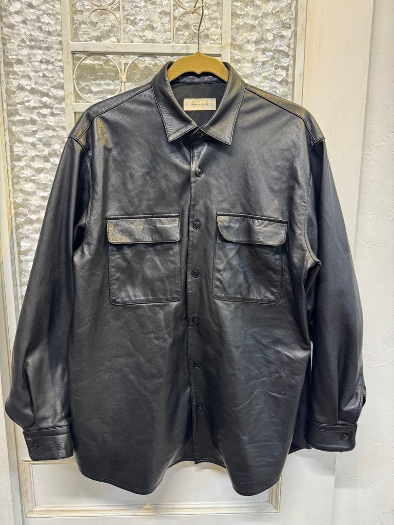 ADAM ET ROPE' シープレザー CPOシャツサイズL