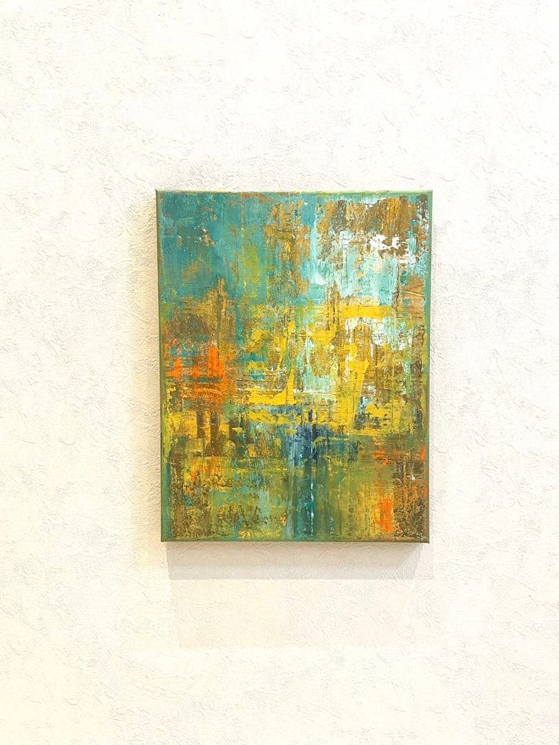 246 抽象画 アクリル画 アート 原画 北欧 キャンバスボード F6