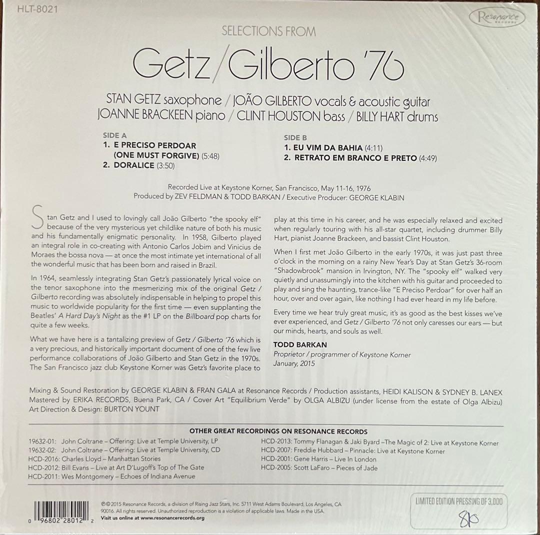 【超希少盤】4曲入り10インチEP Getz/Gilberto '76 限定版