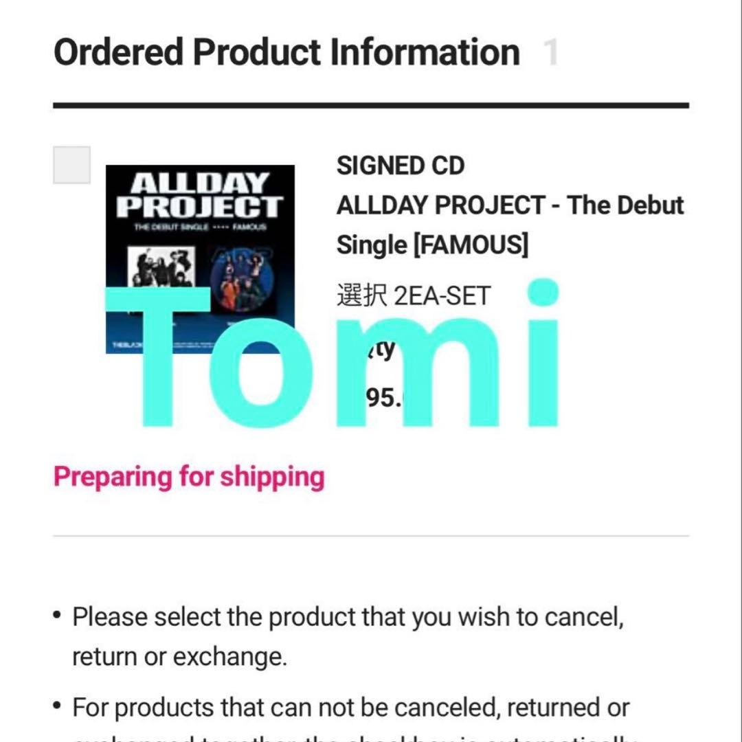 ⑩ ALLDAY PROJECT Mwave 直筆サイン入りアルバム トレカ