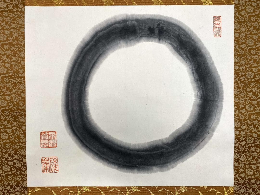 関雄峰『円相』紙本 共箱 書 臨済宗 永源寺142代管長 茶道具 茶掛 掛軸