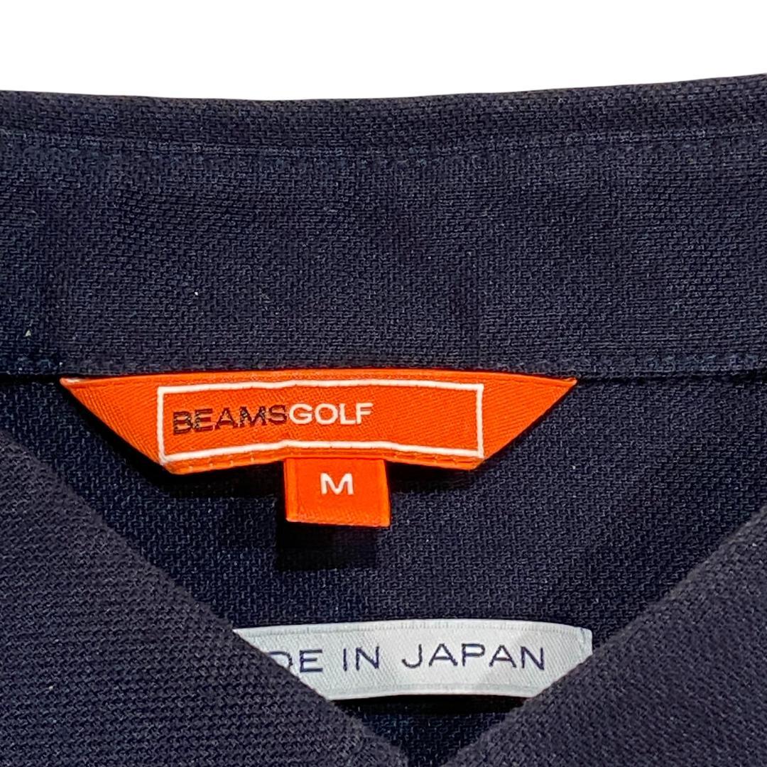 BEAMS GOLF ビームス ゴルフ 半袖 ポロシャツ M ネイビー メンズ
