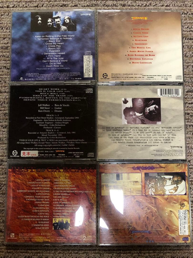 CARCASS CD6枚セット