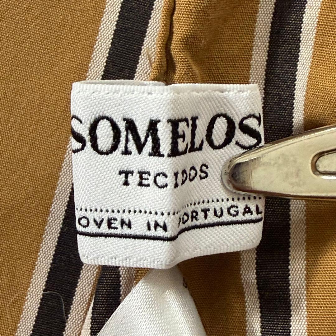 極美品　ティッカ　シャツワンピース　SOMELOS社製　ワイド　ロゴボタン