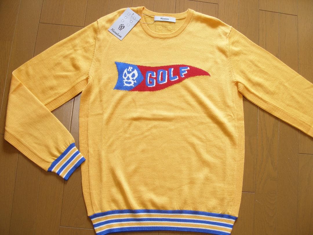 ラッセルノ FLAG LOGO KNIT SWEATER サイズ5 YLW 新品
