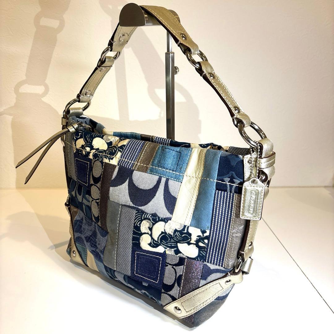 バッグ 00s coach archive patchwork denim y2k