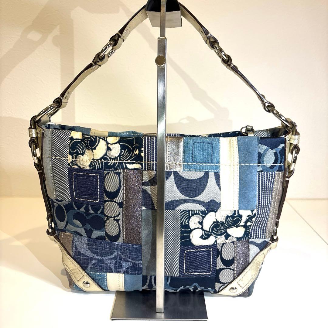 バッグ 00s coach archive patchwork denim y2k
