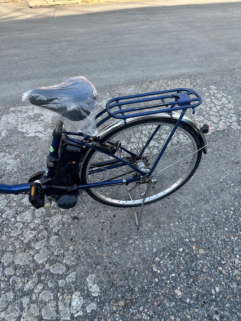 パナソニック電動アシスト自転車 青色 前バスケット付き