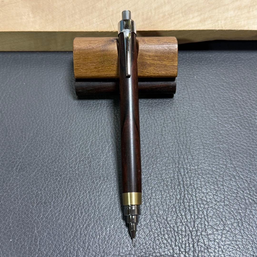 103黒檀　木製シャーペン　最強低重心　真鍮
