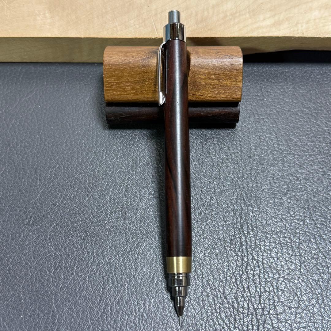 103黒檀　木製シャーペン　最強低重心　真鍮