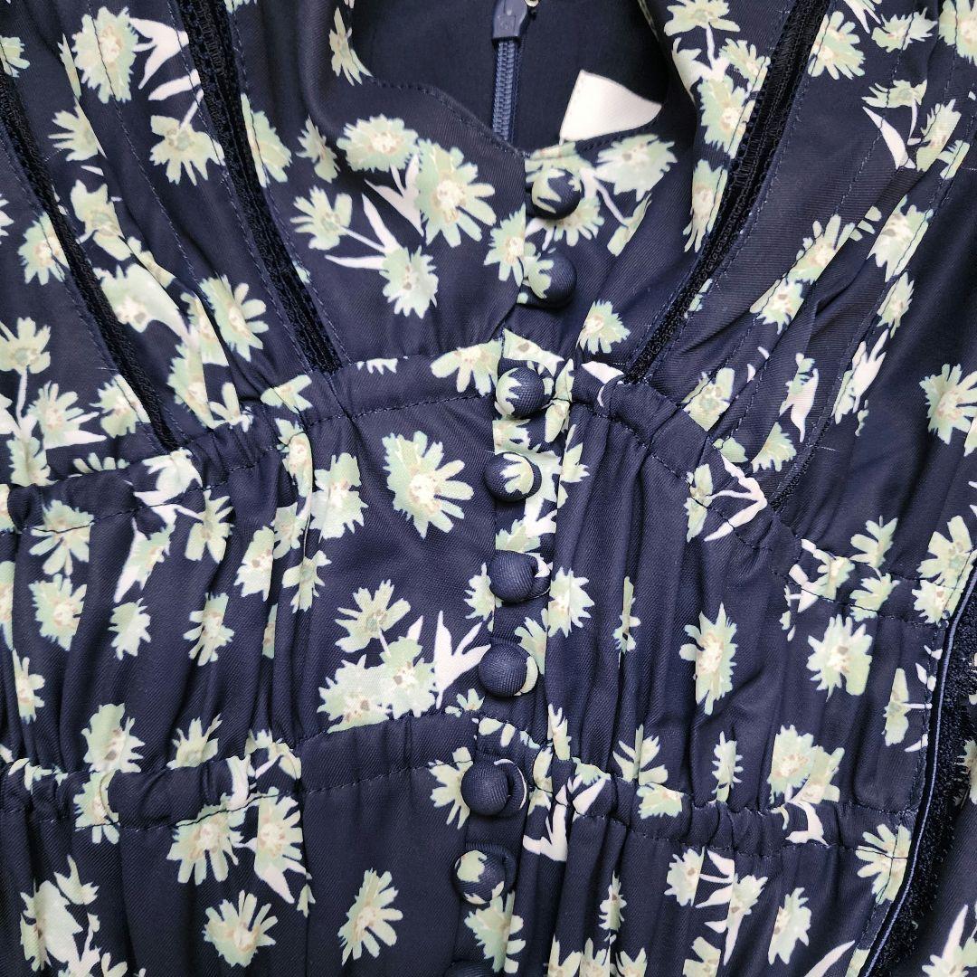 herlipto Paris Daisy Long Dress ネイビー 花柄