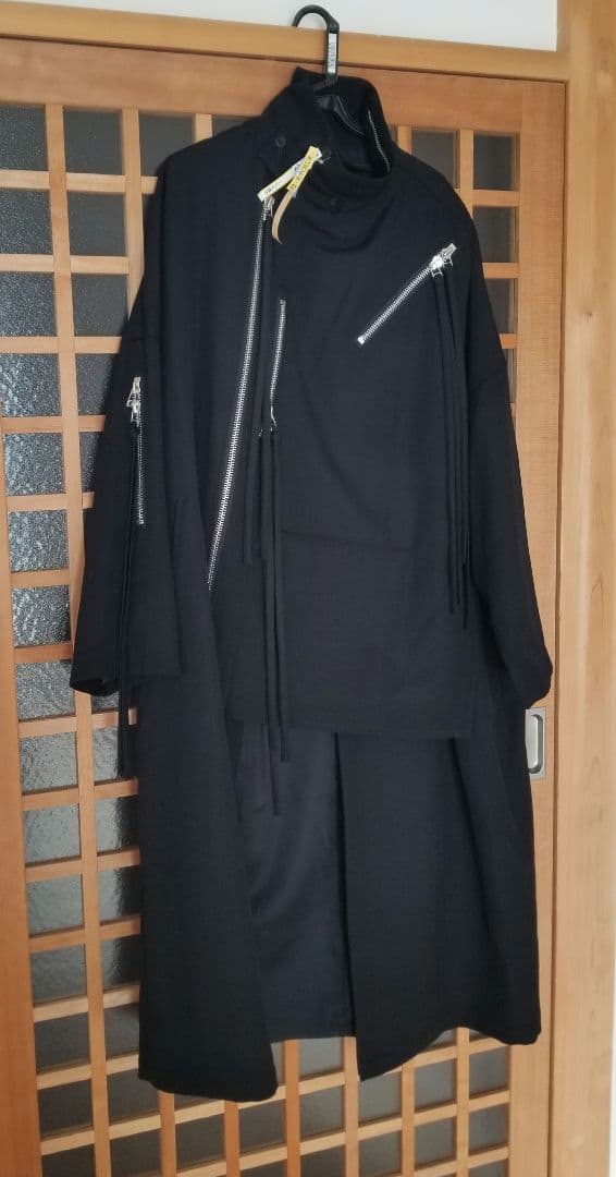 yohji yamamoto pour homme ジッパー付きロングコート