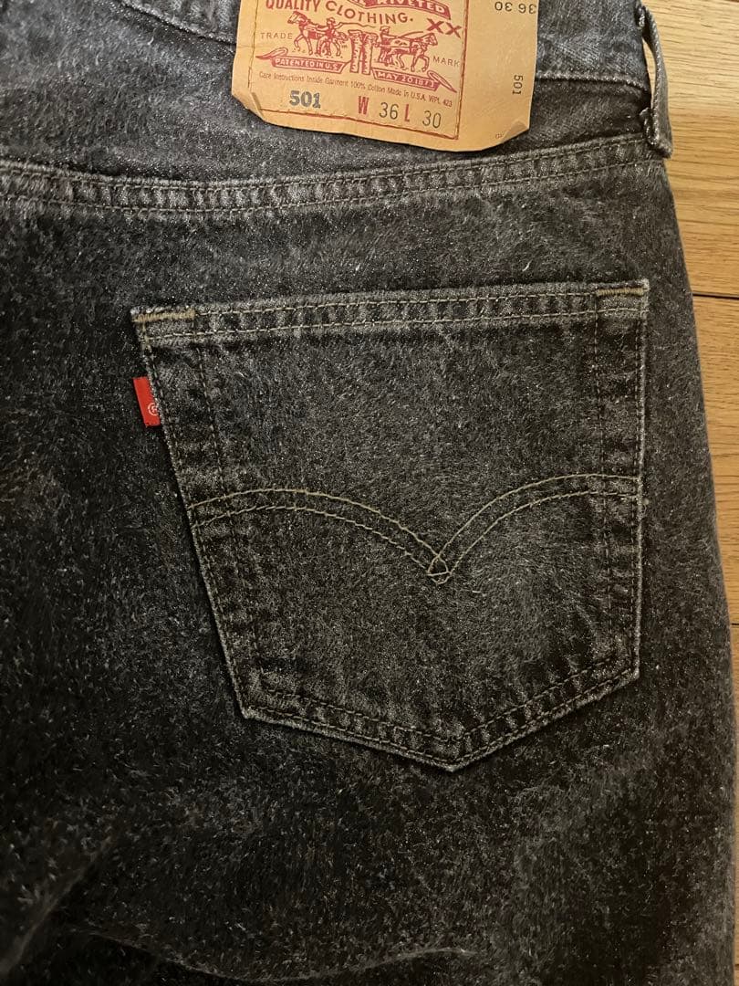 USA製 先染め ブラック LEVI'S 501 W36 L30