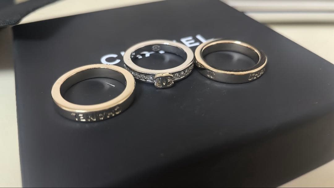 CHANEL26P指輪三連リング【新品未使用】
