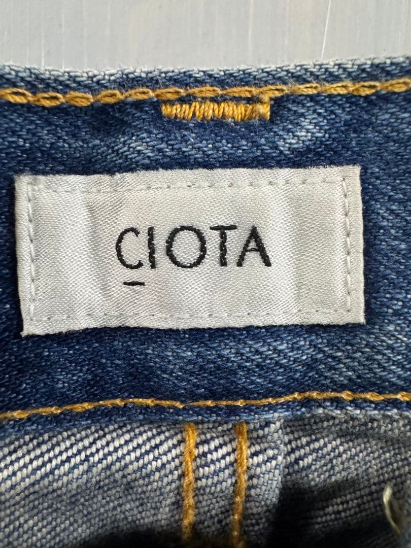 CIOTA 本藍スビンストレートデニム 30インチ [ミディアムダークブルー]