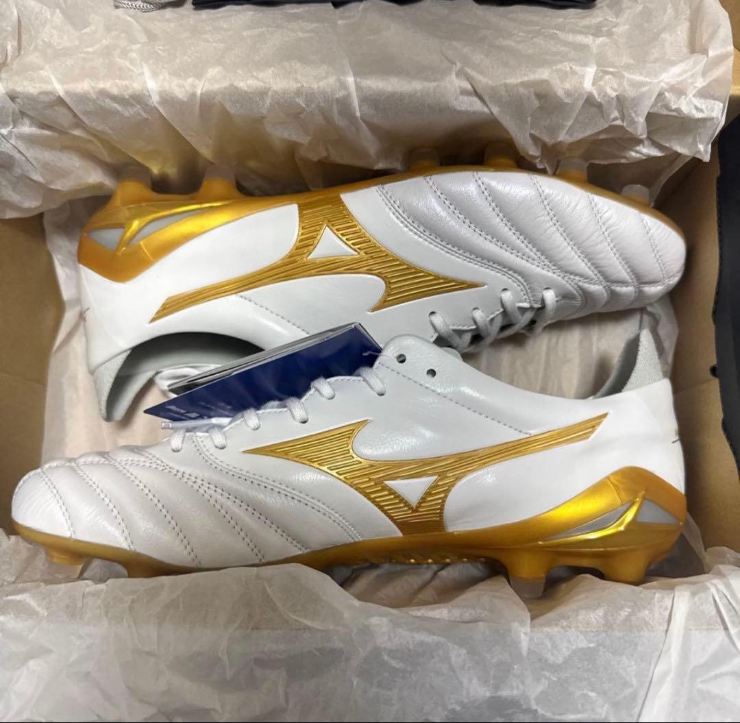モレリアネオ4 Mizuno サッカーシューズ ホワイト/ゴールド　26.0