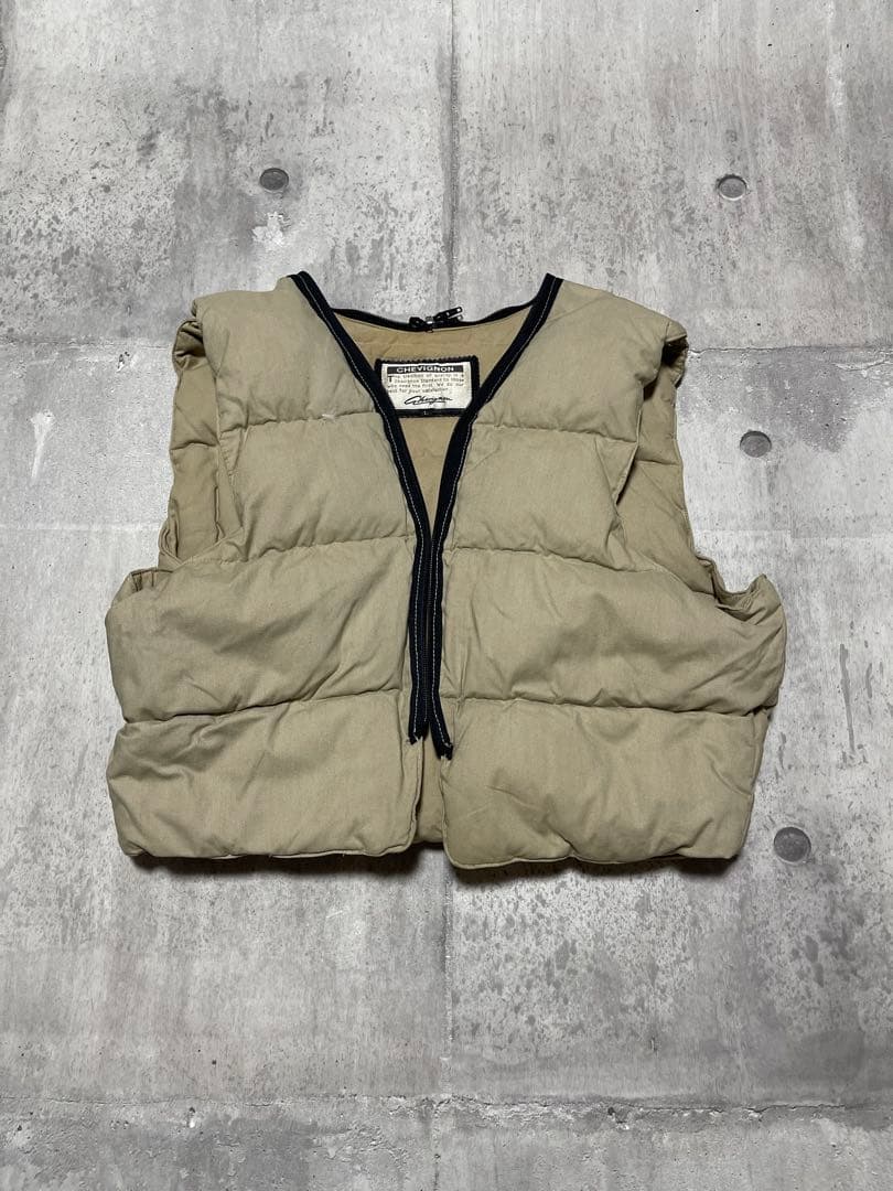 90s chevignon レザーダウンボンバージャケット　a-2 g-1