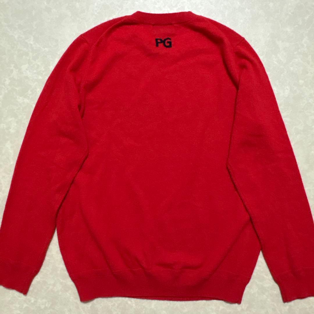 パーリーゲイツ★カシミヤ100%★ビッグロゴ★ニット【メンズ サイズ5（L】