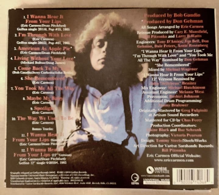 Eric Carmen CD ボーナストラック 2曲収録 限定盤