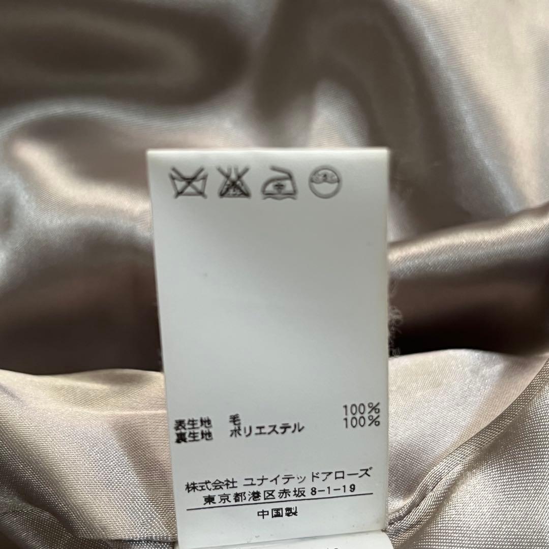 ラクーンファー★ポンチョ コート ユナイテッドアローズ　金ボタン　ウール　S
