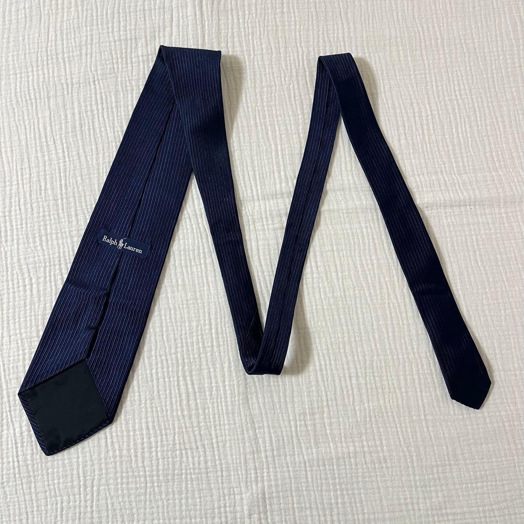 【 極美品 】 ポロラルフローレン ソリッド ネイビー 光沢感 無地
