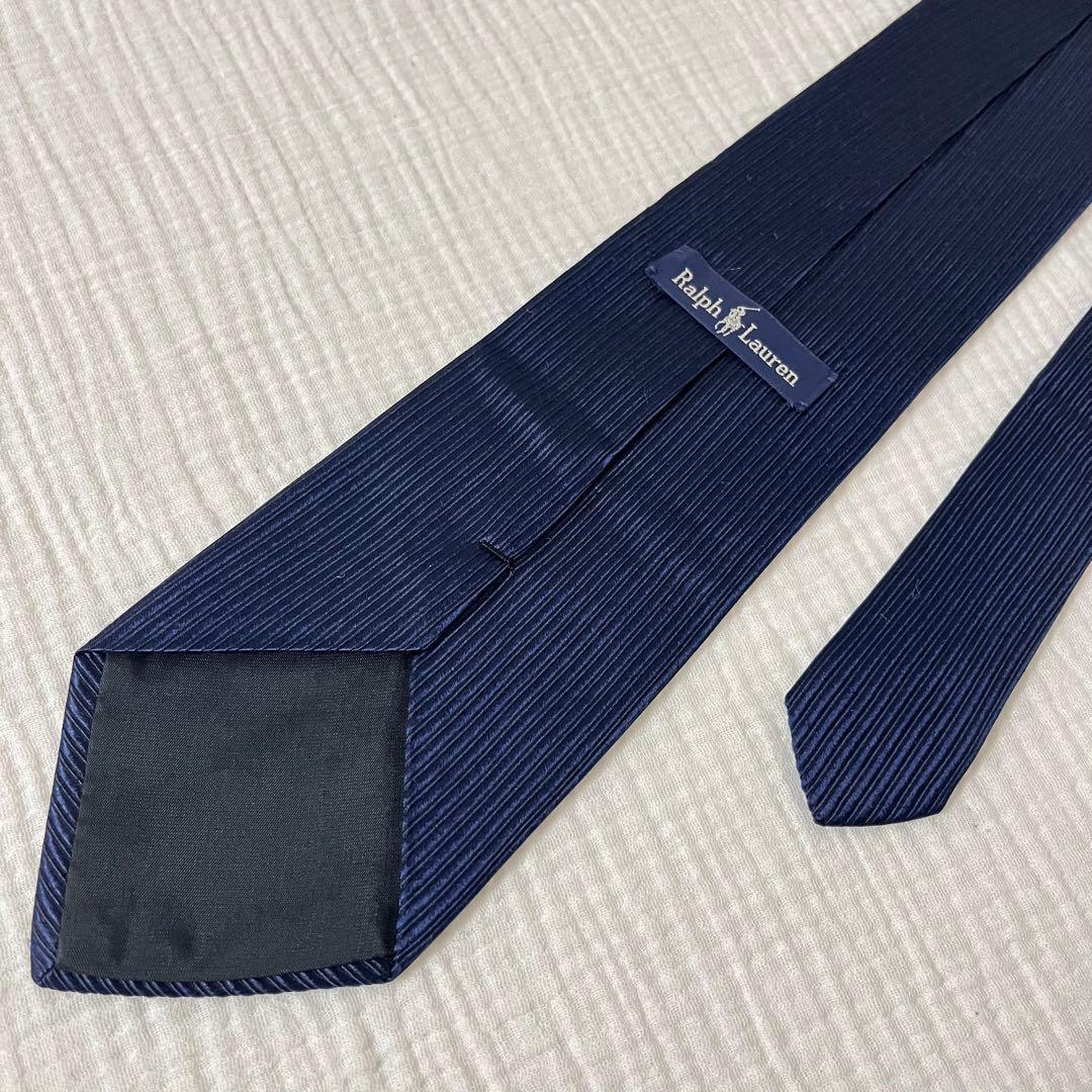 【 極美品 】 ポロラルフローレン ソリッド ネイビー 光沢感 無地