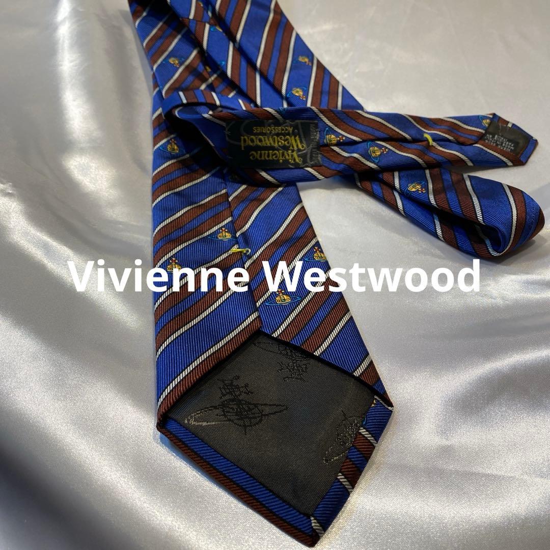 Vivienne Westwood ヴィヴィアン　ストライプシルクネクタイ