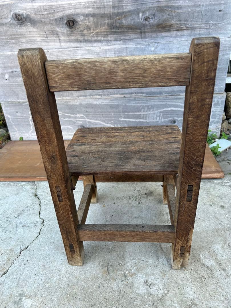 昭和レトロ 木製 子供椅子 古家具 古道具 キッズチェア 花台 スツール