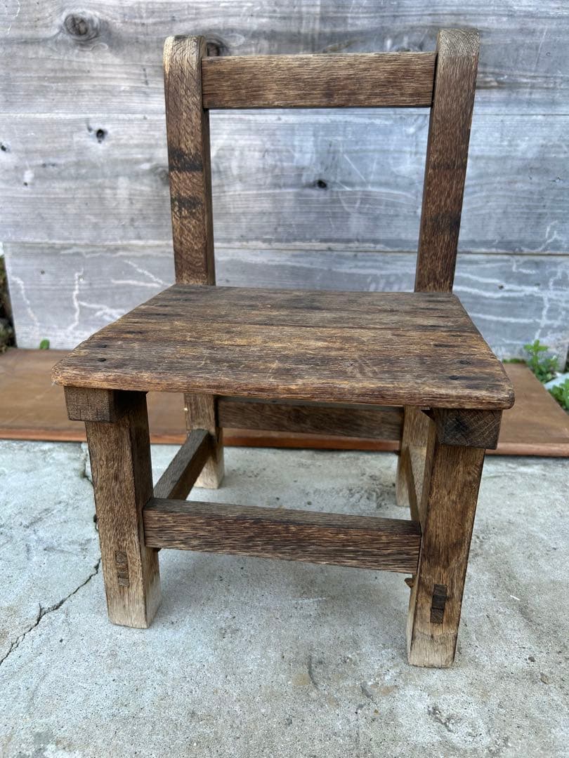 昭和レトロ 木製 子供椅子 古家具 古道具 キッズチェア 花台 スツール