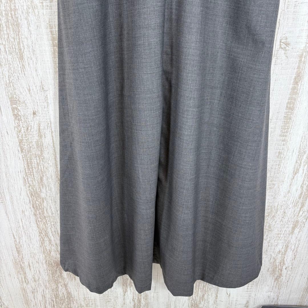 24SS かぐれ Vネック ウール ノースリーブ Aライン ロングワンピース
