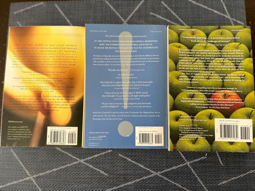 ニューヨークでベストセラー洋書3冊セットBy Malcolm Gladwell