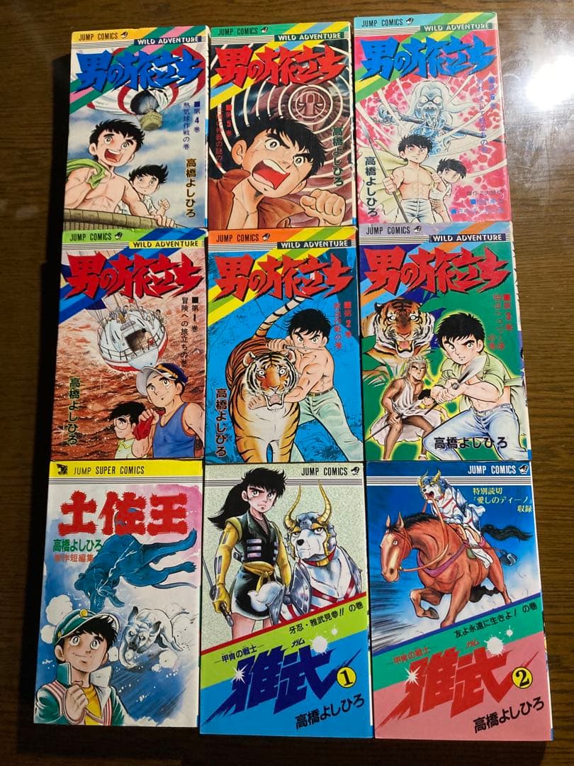 【全て初版】男の旅立ち 全6巻、雅武全2巻、土佐王、合計9冊