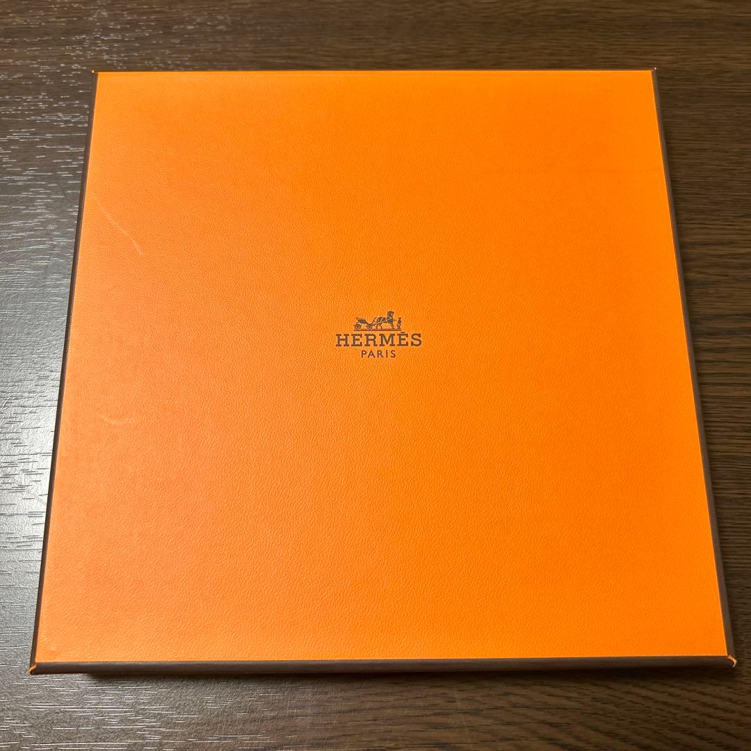 未使用　HERMES エルメス　カレ・タオル　ステアーズ　オランジュ・フー