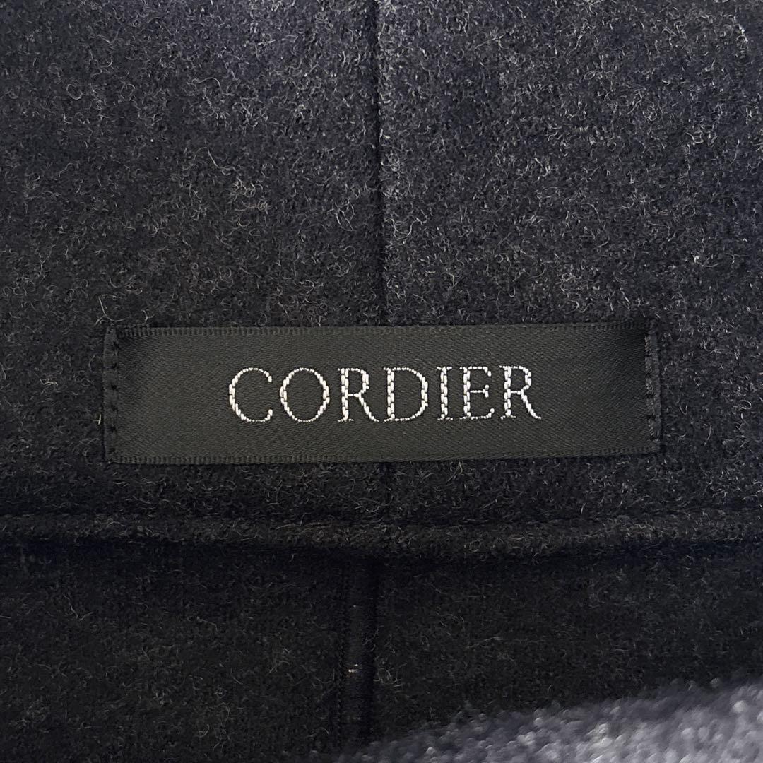 【高級】CORDIER ウールアンゴラ ポンチョ 羊革ベルト 日本製