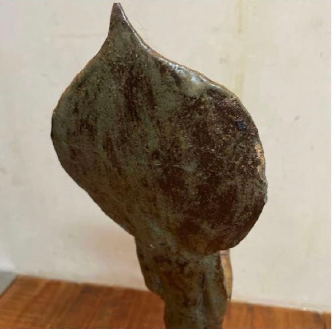 美品　陶芸　聖観音像　聖観世音菩薩　焼物　立像
