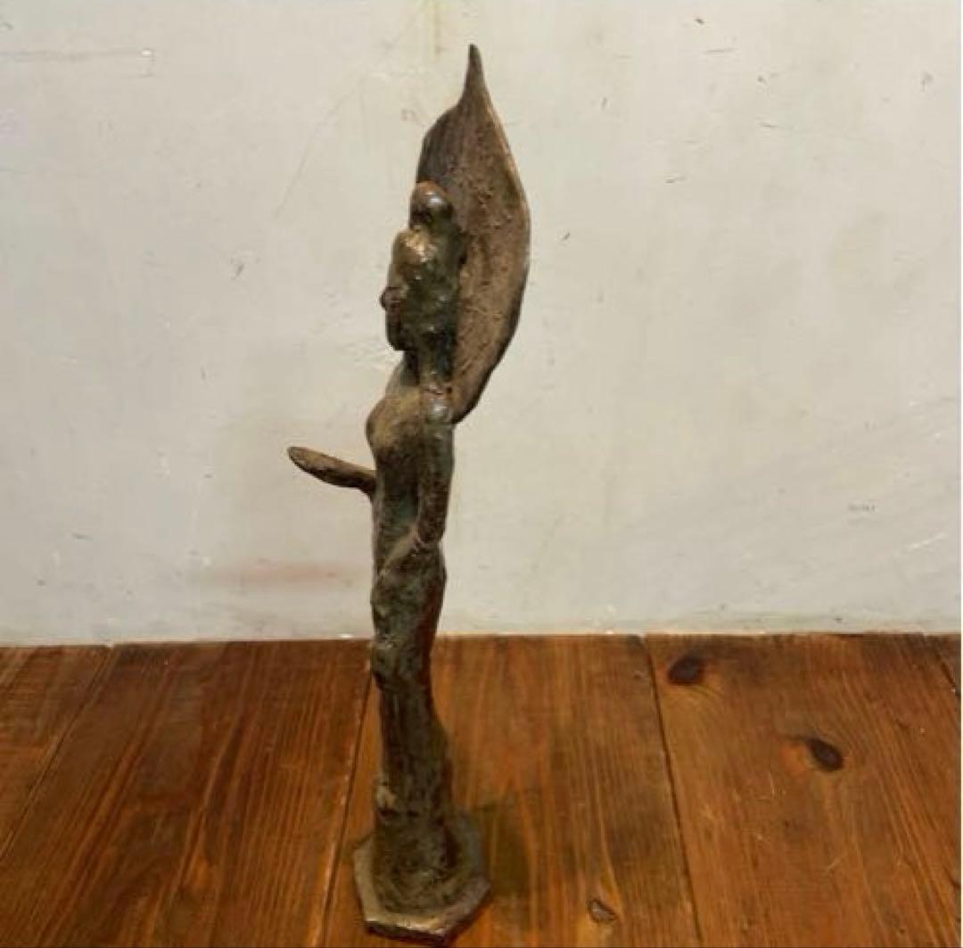 美品　陶芸　聖観音像　聖観世音菩薩　焼物　立像