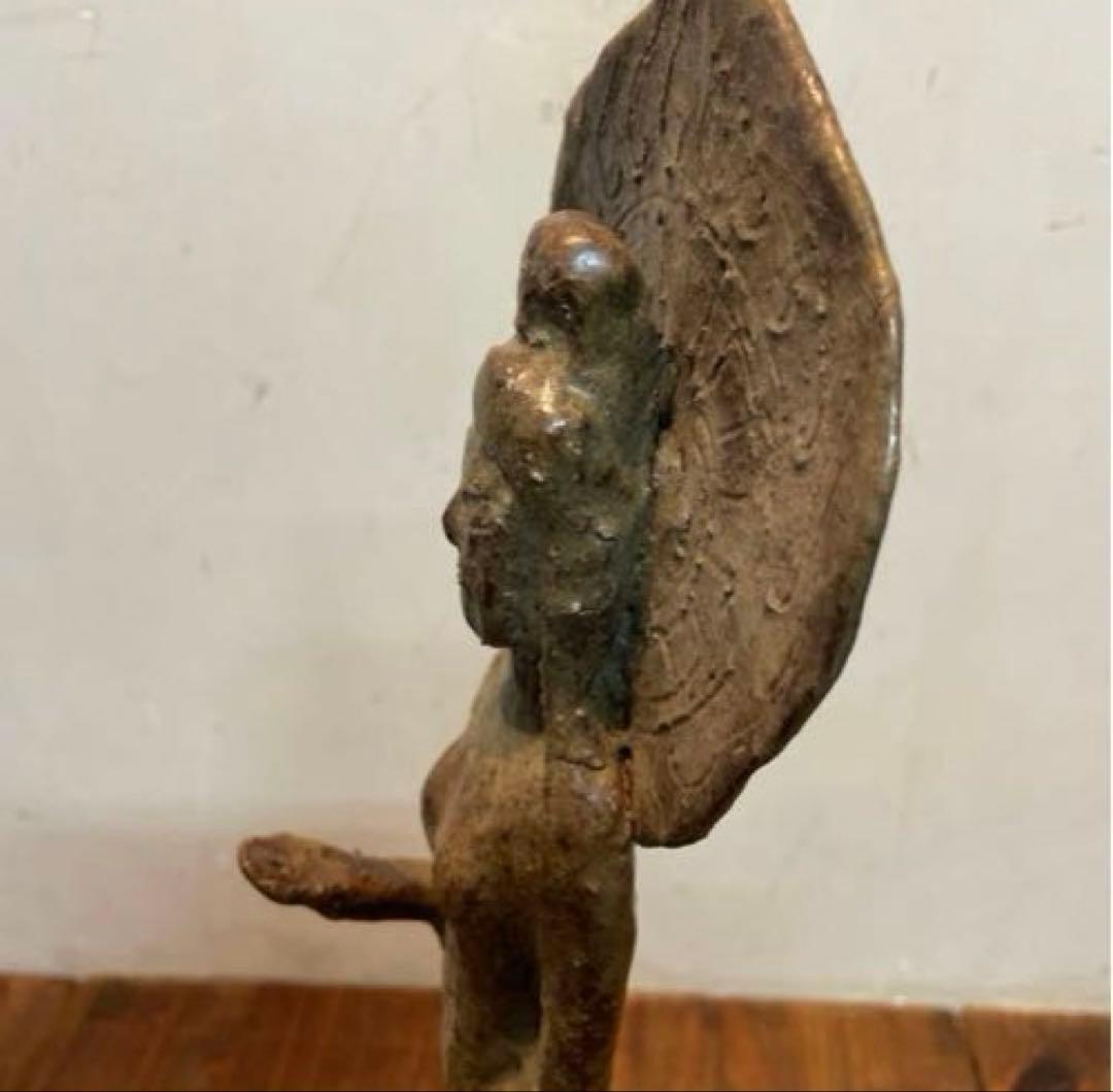 美品　陶芸　聖観音像　聖観世音菩薩　焼物　立像