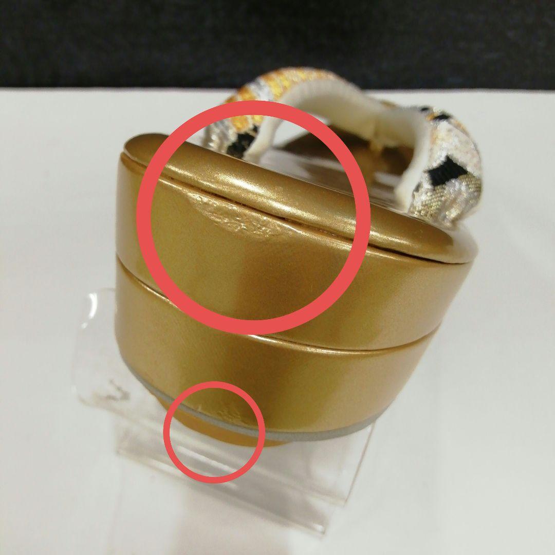 新品未使用　振袖　着物用草履バッグセット　フリーサイズ　黒金系　32