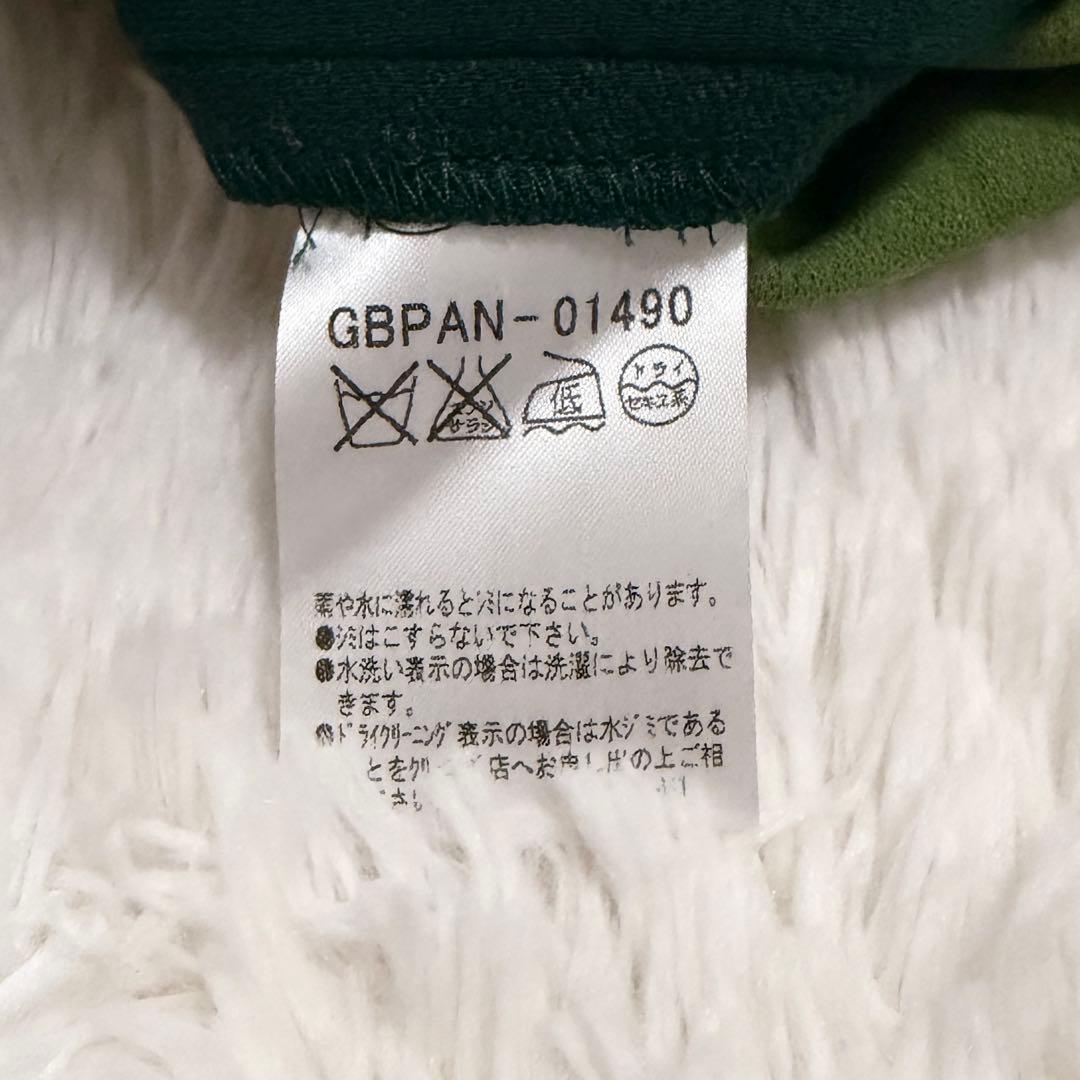 シビラ フレアワンピース 美シルエット 7分袖 ストレッチ グリーン L