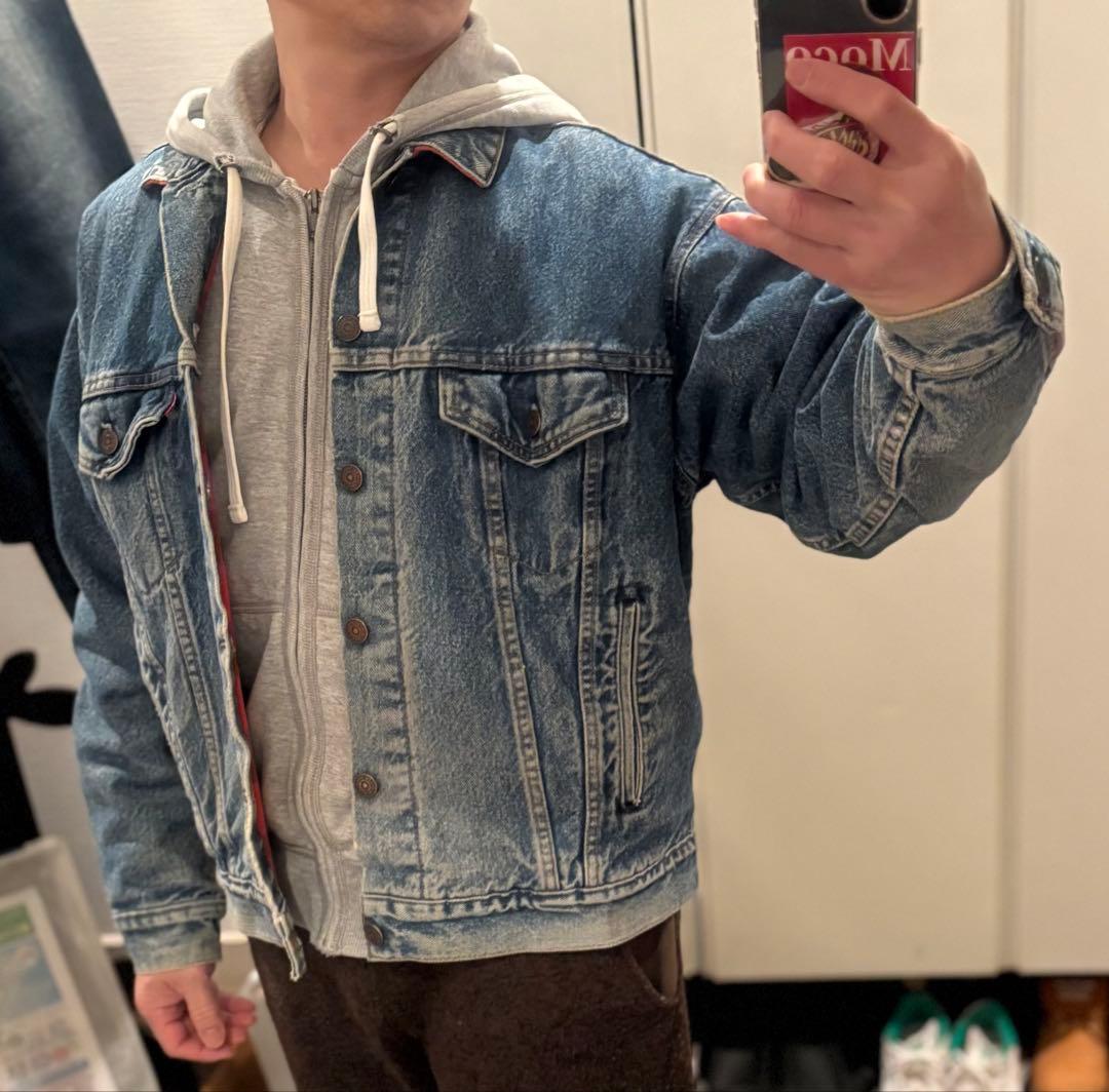 【希少】90s USA Levi's 70417 ネルライナー デニムM