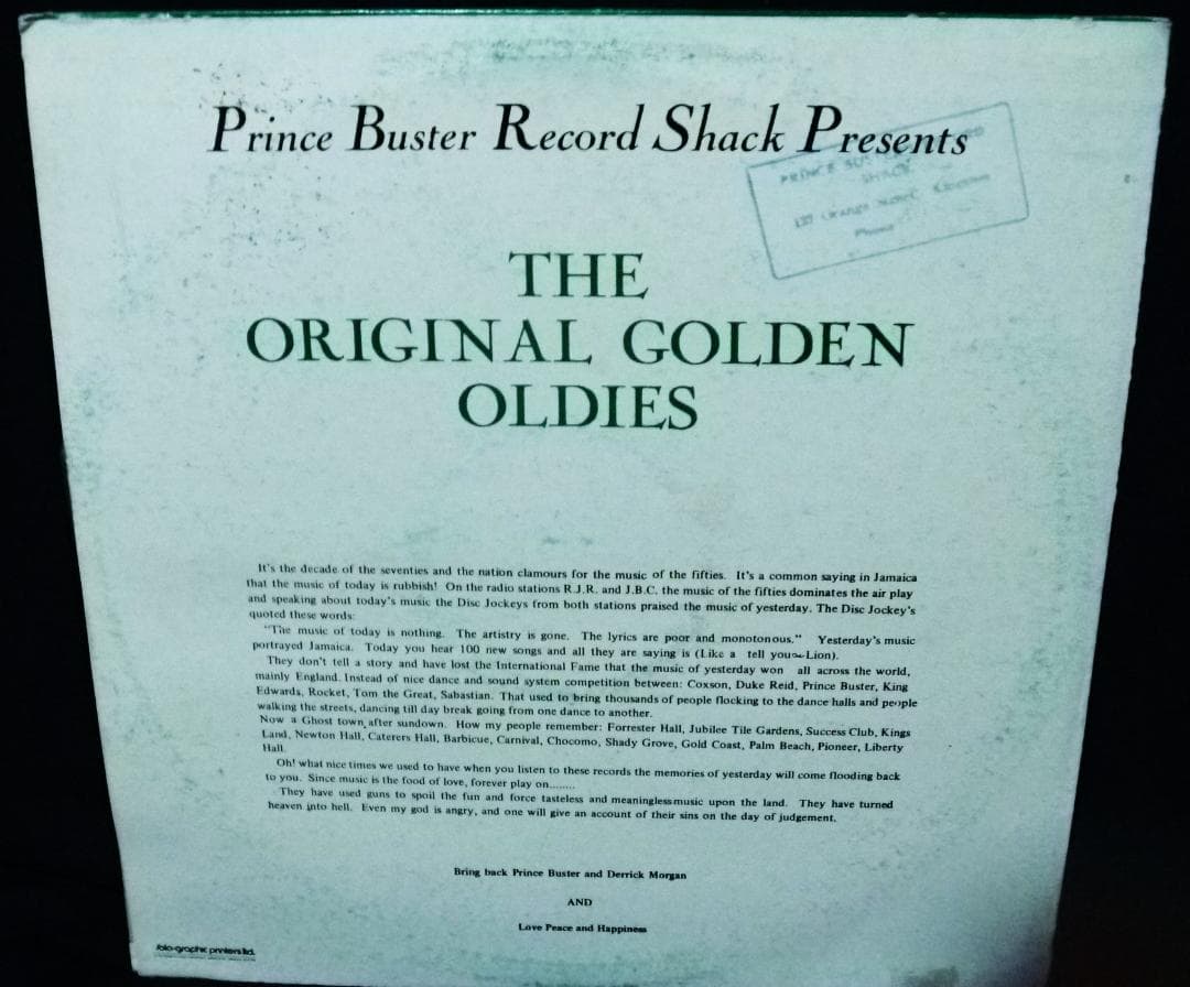未使用 Prince Buster- Golden Oldies Vol. 1
