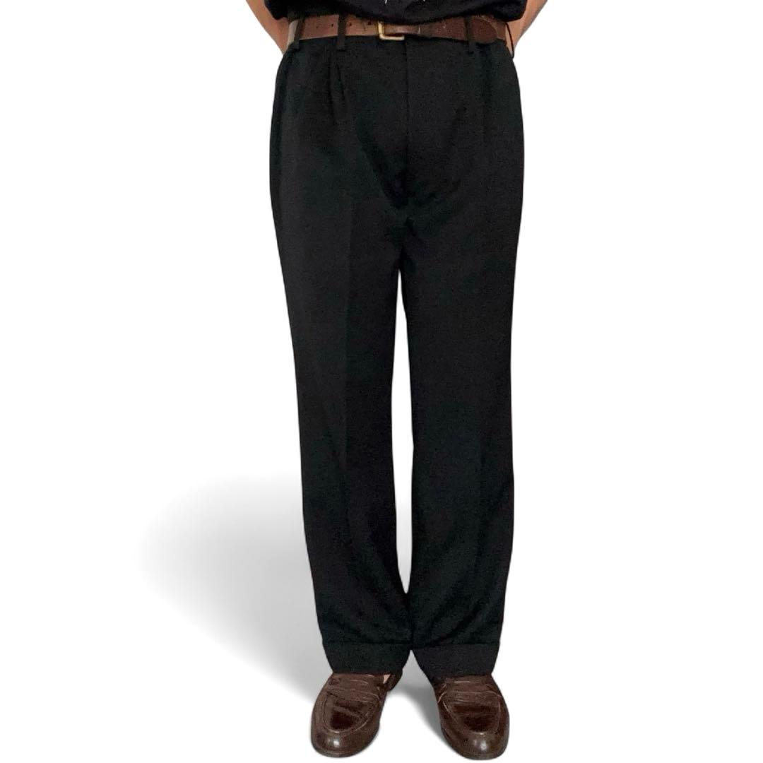 スーツ 50s vintage talon wide 2tuck slacks BLK