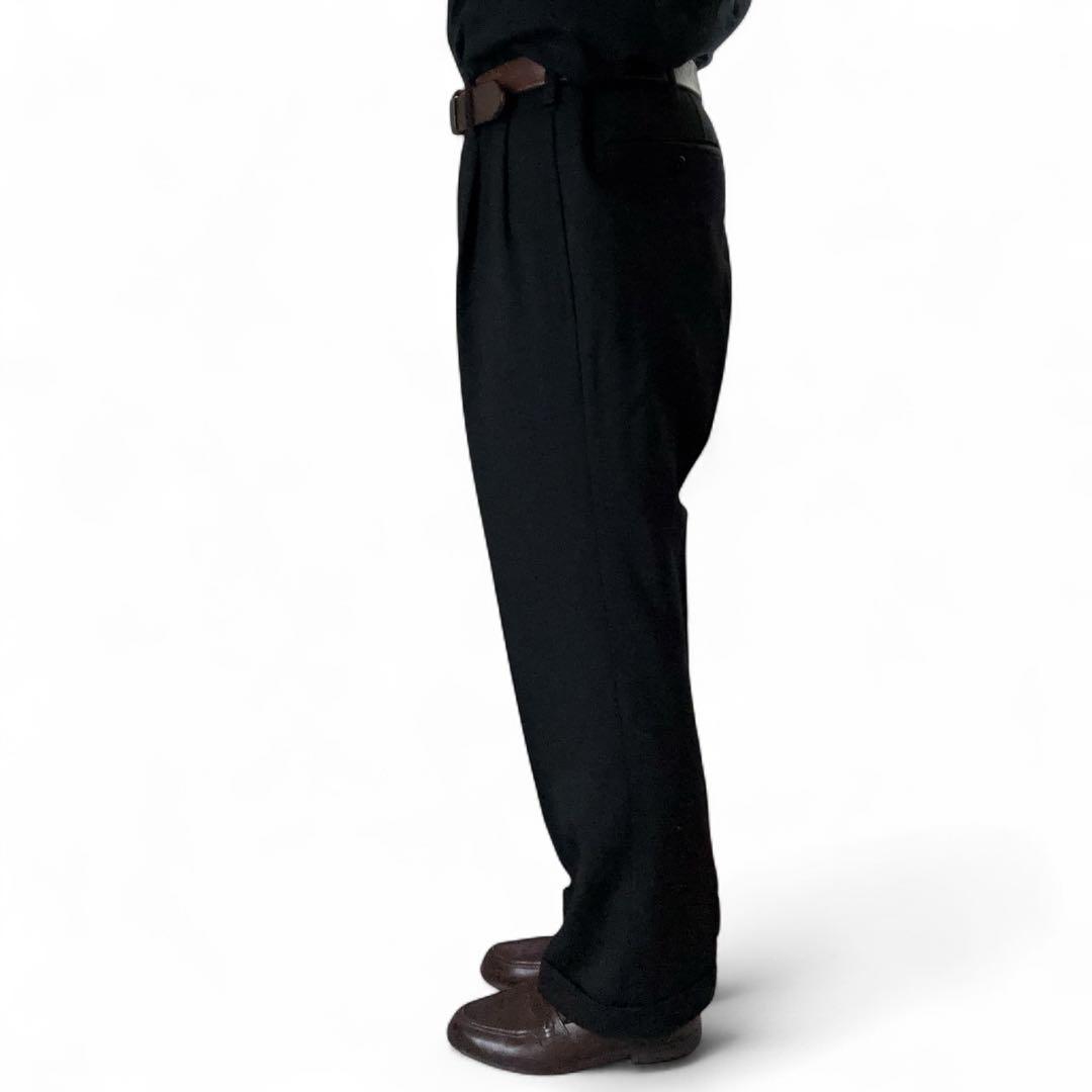 スーツ 50s vintage talon wide 2tuck slacks BLK
