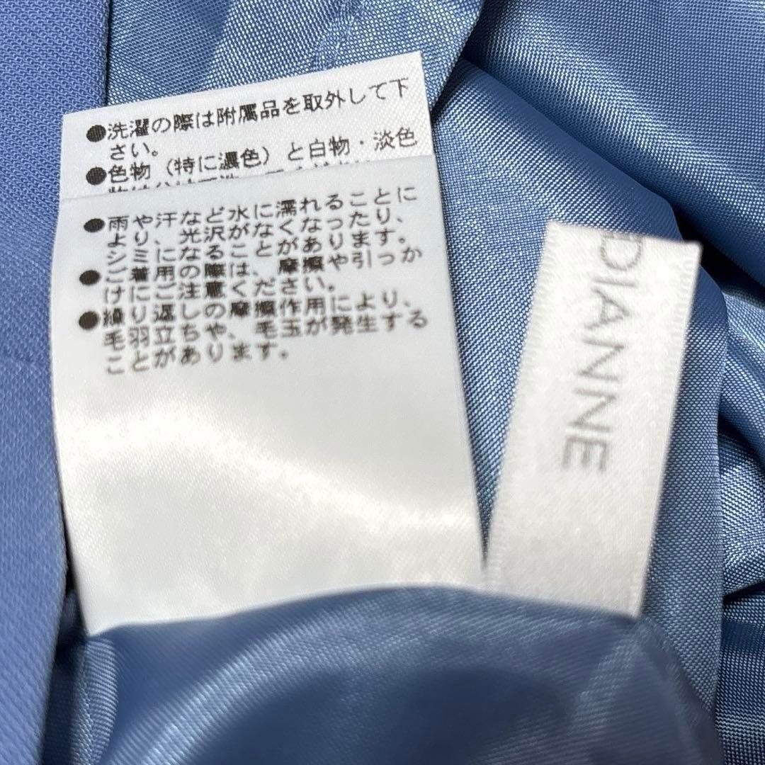 b362 ピンキー&ダイアン　上品Vネッククロスワンピース　金ベルト　フレンチ袖